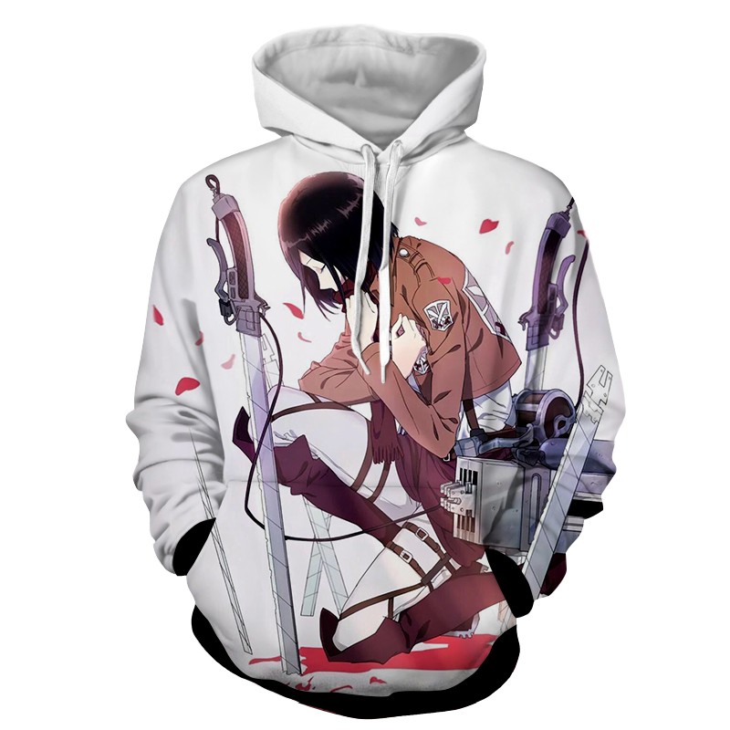 Pull capuche 3D inspiration Attaque des titans Attente Otaku Level 10