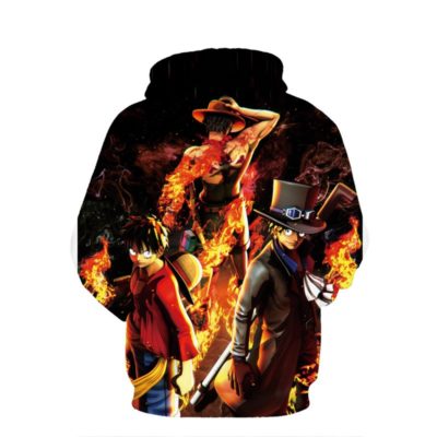 Pull capuche 3D inspiration One Piece Brothers