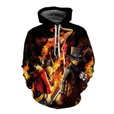 Pull capuche 3D inspiration One Piece Brothers