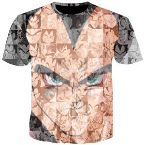 Tee shirt 3D inspiration Dragon Ball Vegeta Puzzle