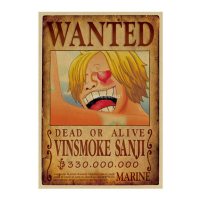 10 affiches originales équipage Mugiwara One Piece Wanted