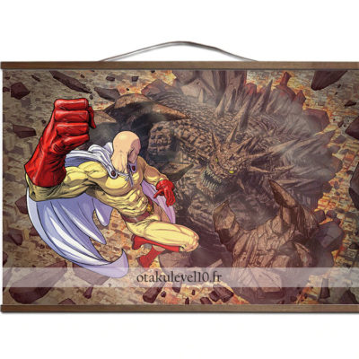 Poster One Punch Man end of time, canevas et bois ( 60×90 cm )