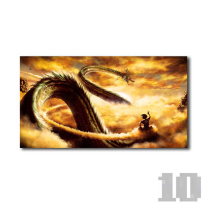 Poster dragon ball ciel d’or, papier de soie