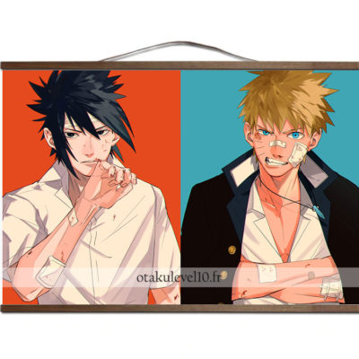 Toile Naruto Duo, canevas et bois