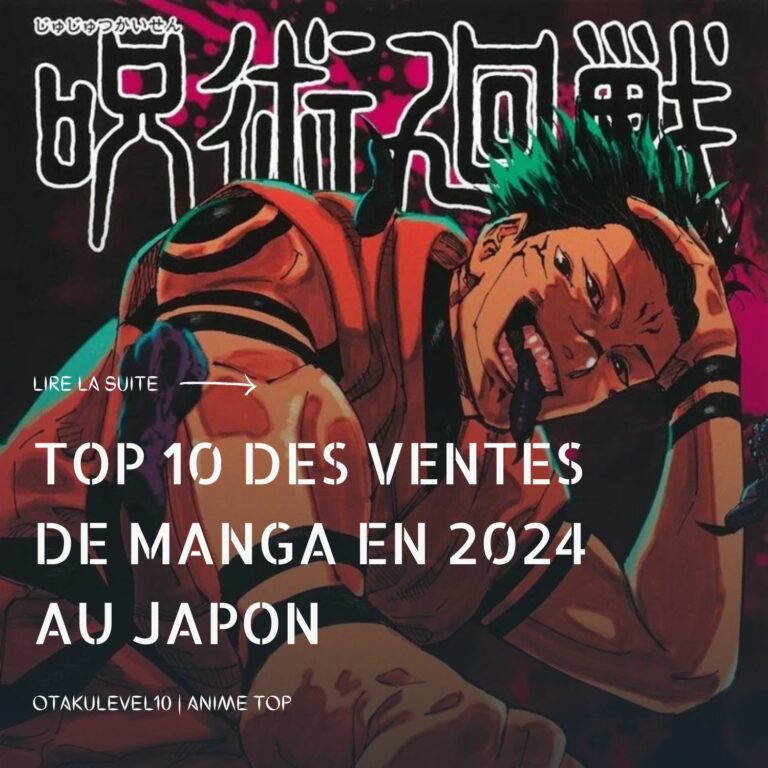 TOP 10 des ventes de MANGA 2024